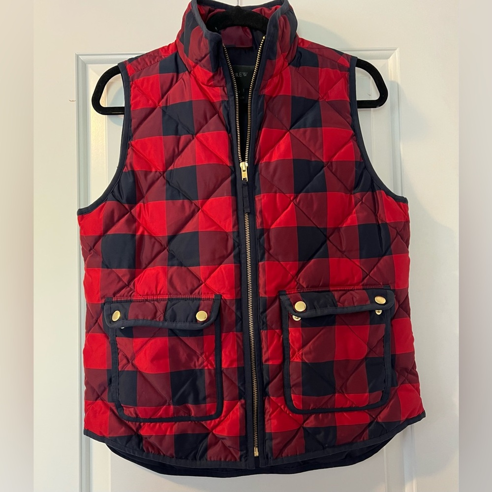 J Crew Red/Navy Vest